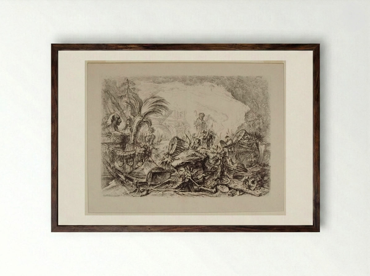 The Triumphal Arch - Giovanni Battista Piranesi - Framed Print Dark Wood