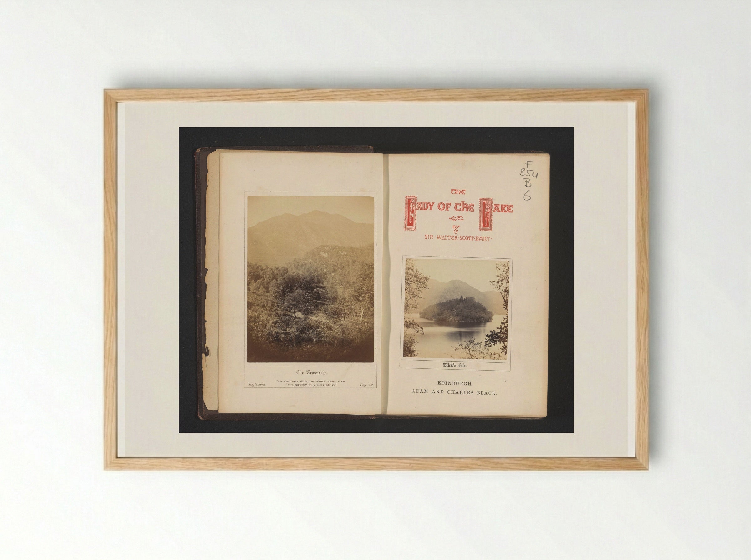 The Trossachs and Ellen's Isle - George Washington Wilson - Framed Print Wood