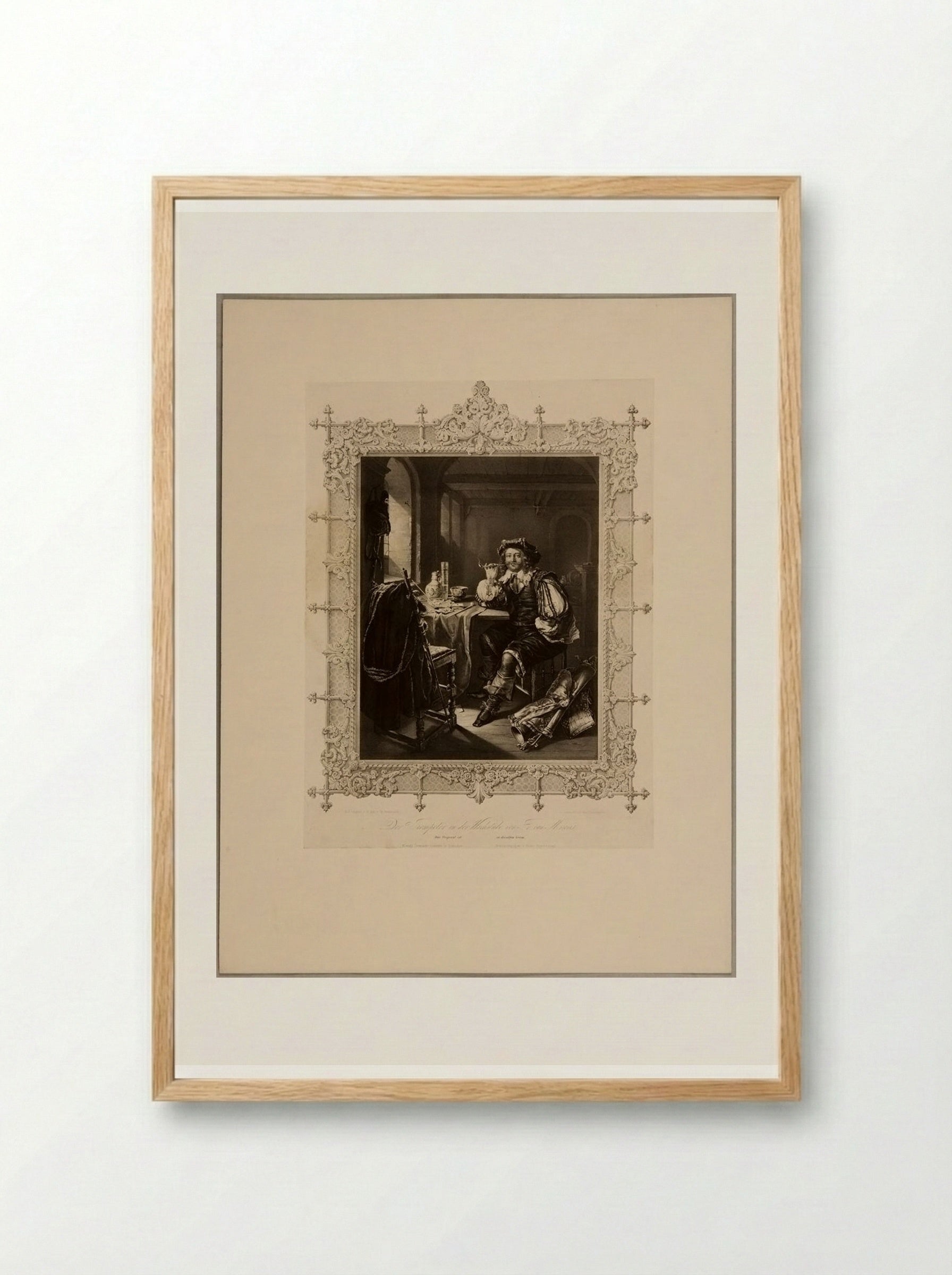 The Trumpeter at the Guardhouse - Franz Hanfstaengl - Framed Print Wood