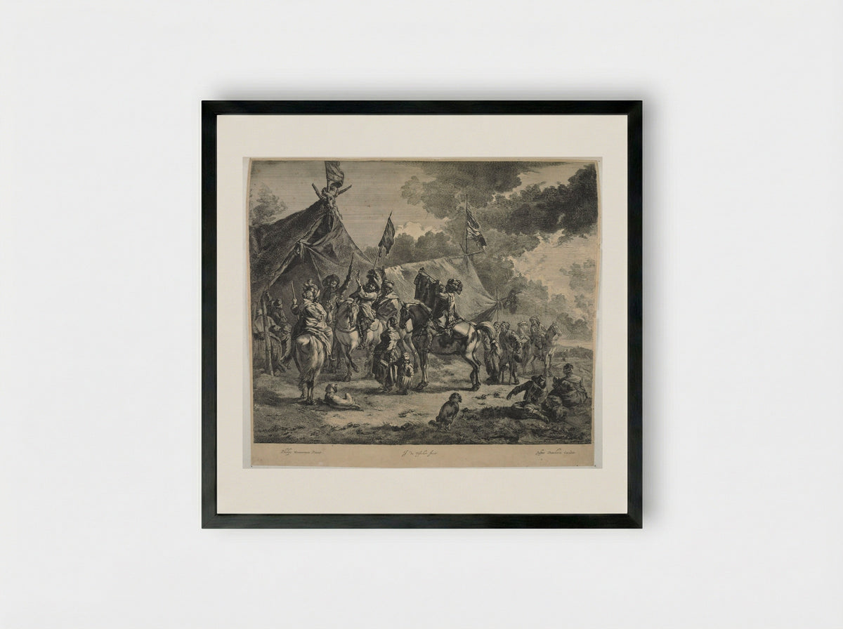 The Trumpeter - Johannes de Visscher - Framed Print Black