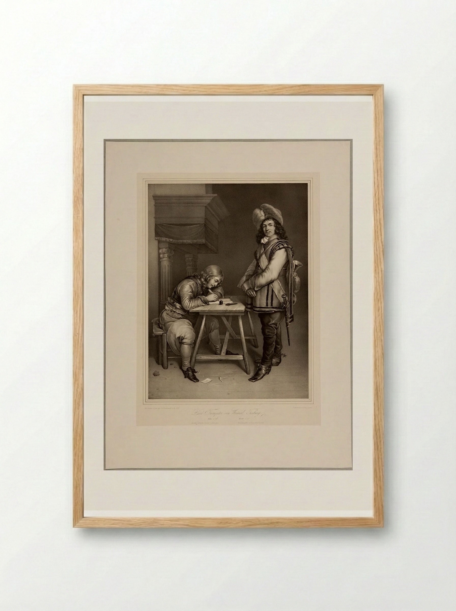 The Trumpeter - Franz Hanfstaengl - Framed Print Wood