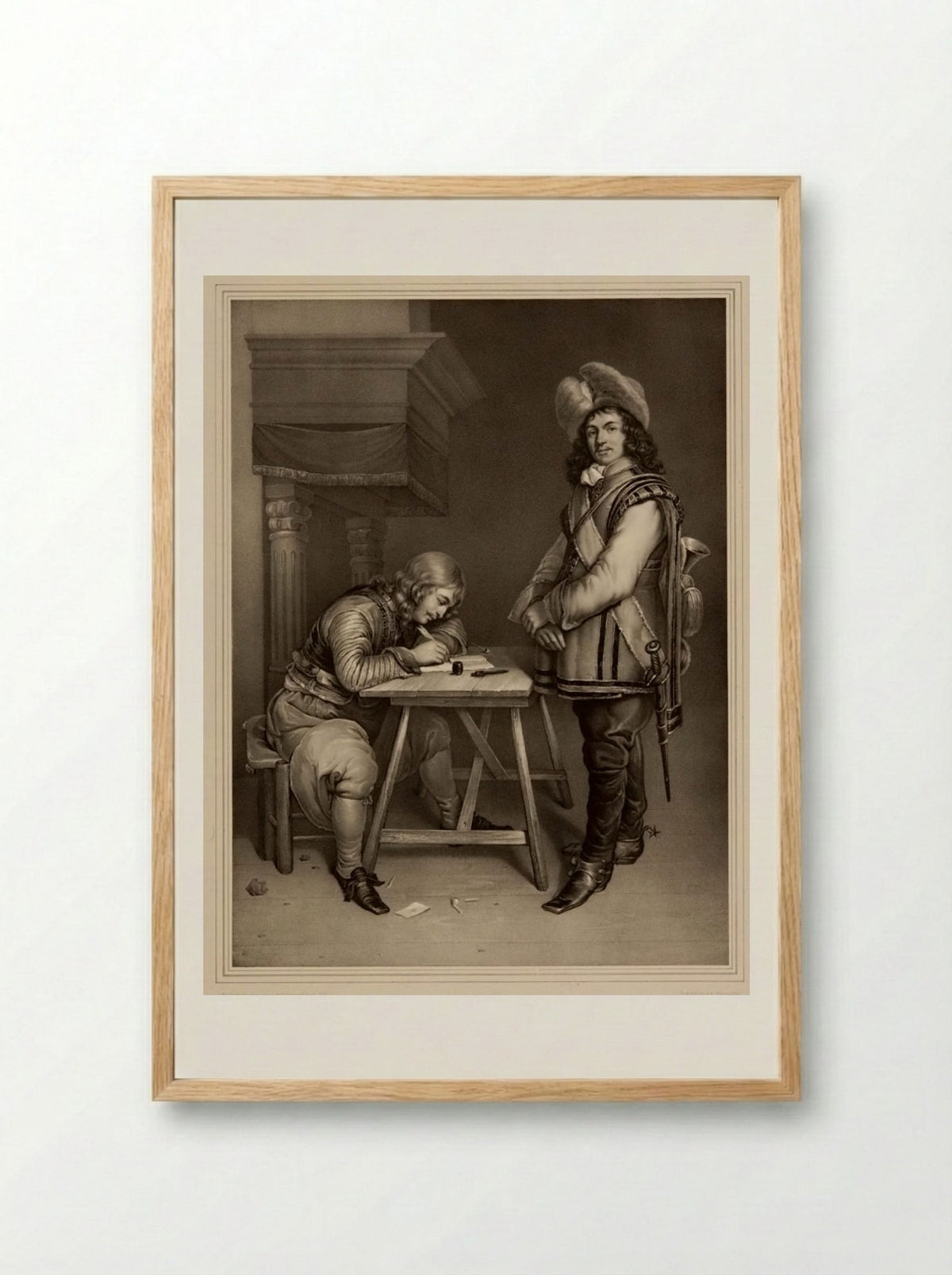 The Trumpeter - Franz Hanfstaengl - Framed Print Wood