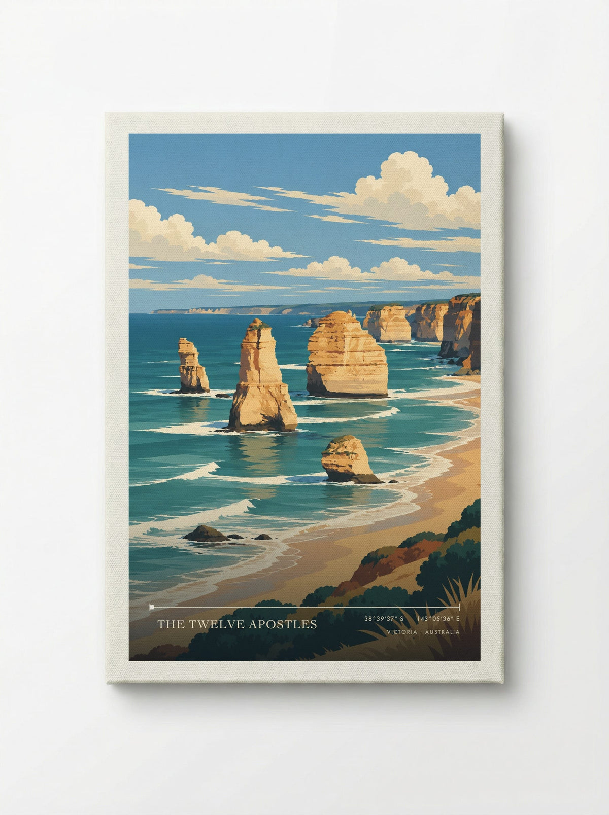 The Twelve Apostles, Victoria | Travel Poster - Canvas