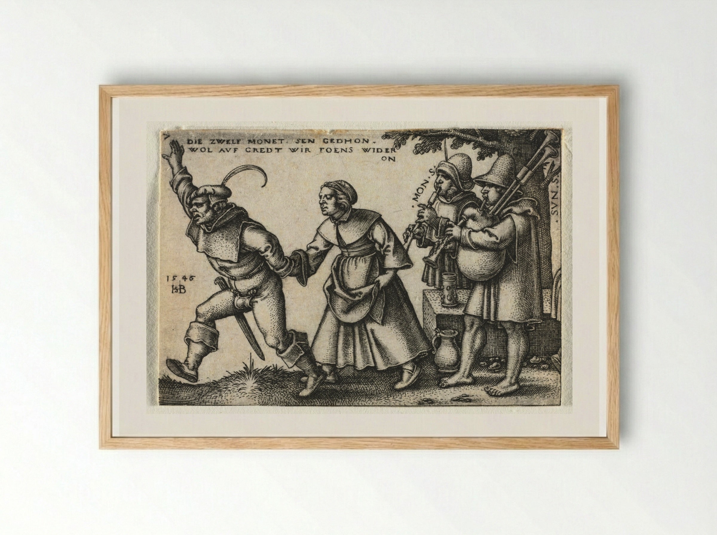 The Twelve Months: July (No. 7) - Hans Sebald Beham - Framed Print Wood