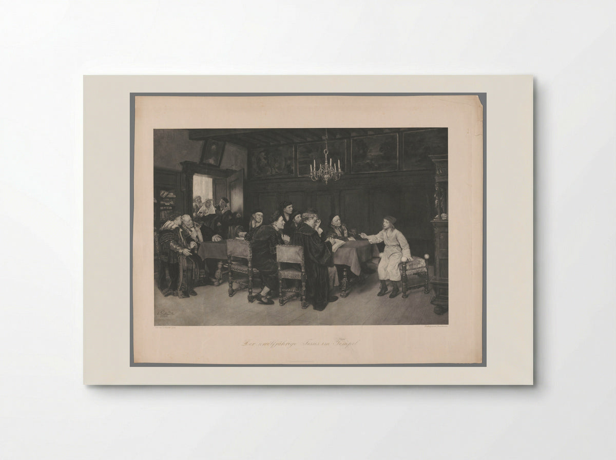 The Twelve-Year-Old Jesus in the Temple - Eduard von Gebhardt - Poster