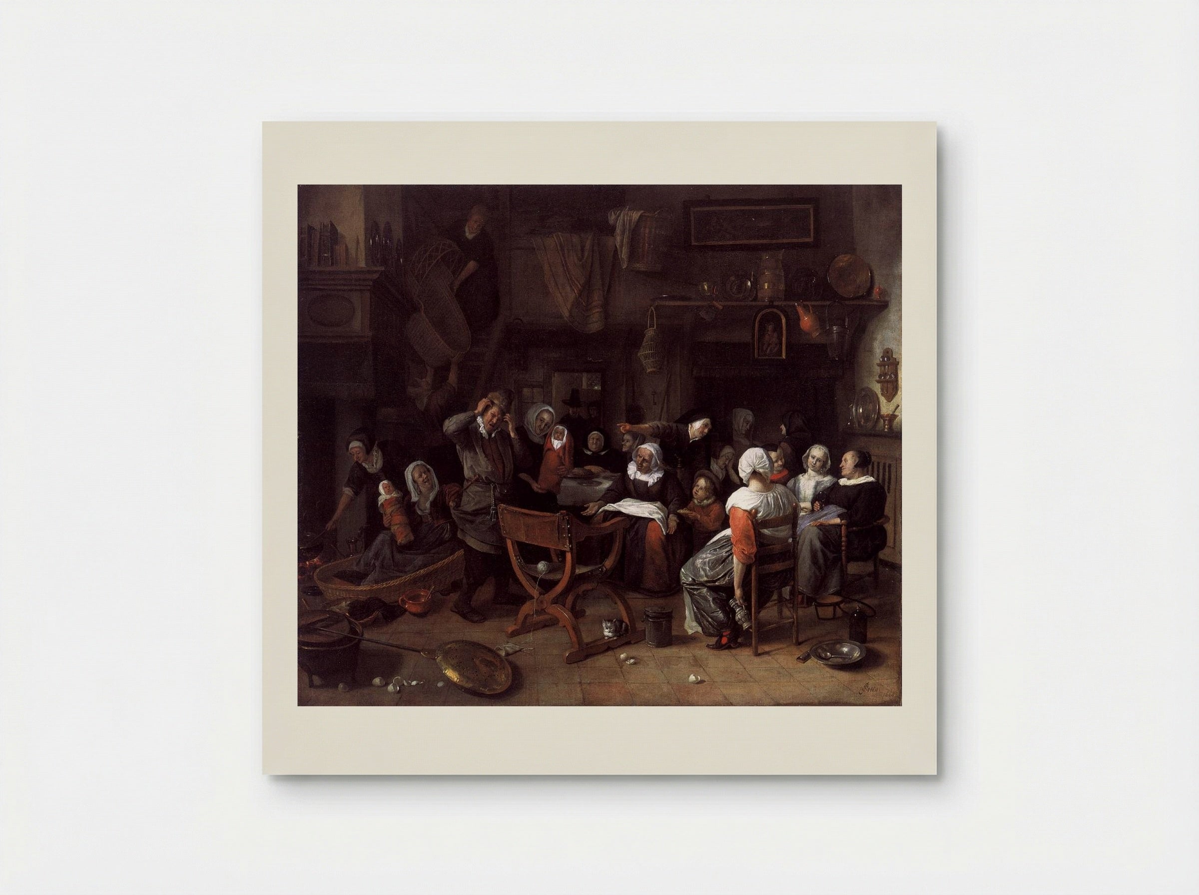 The Twin Birth Celebration - Jan Steen - Poster