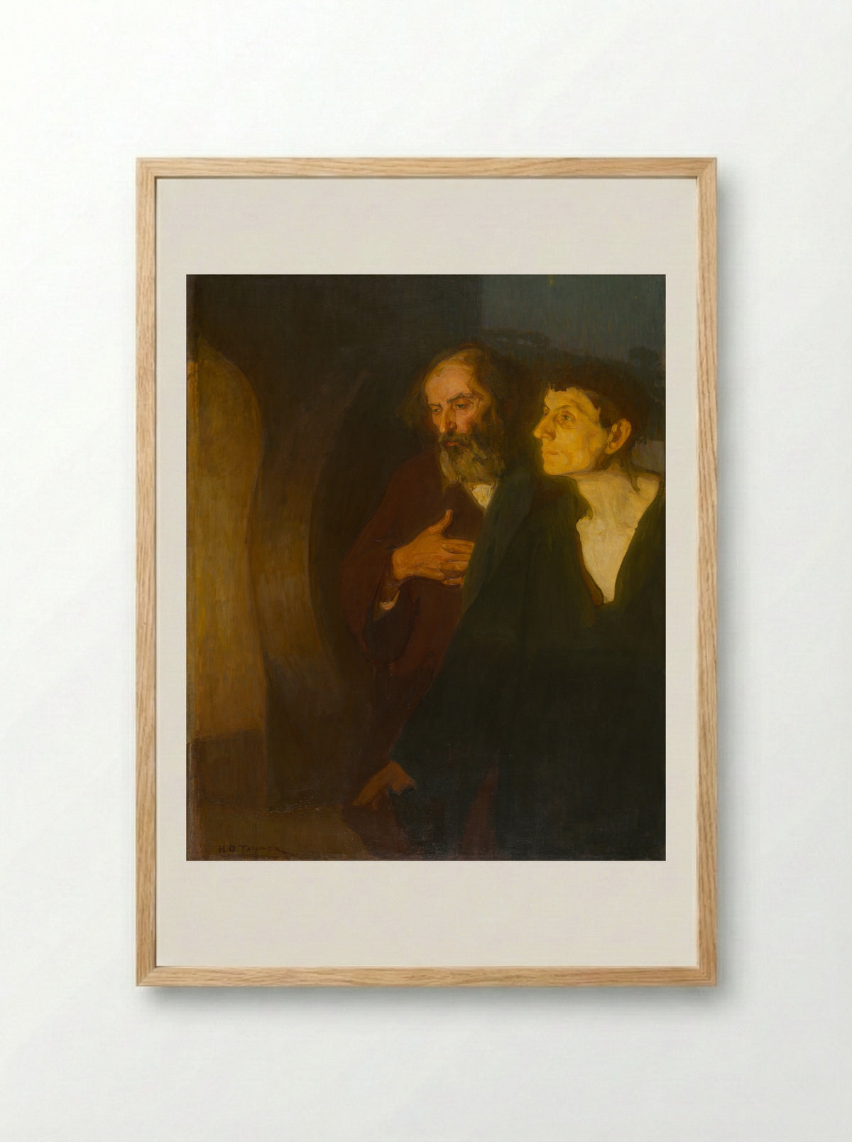 The Two Disciples at the Tomb - Henry Ossawa Tanner - Framed Print Wood