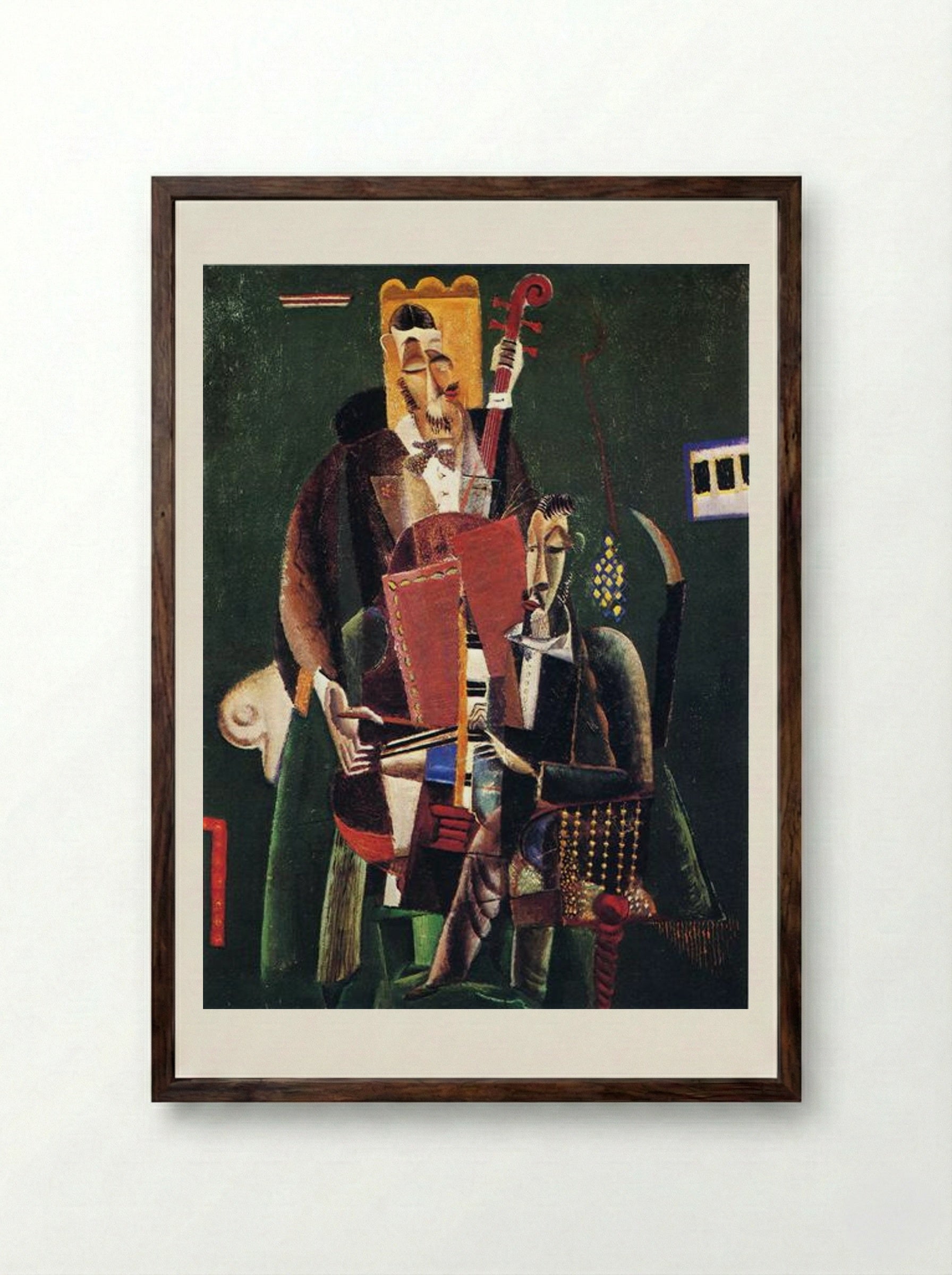 The Two Musicians - Max Weber - Framed Print Dark Wood