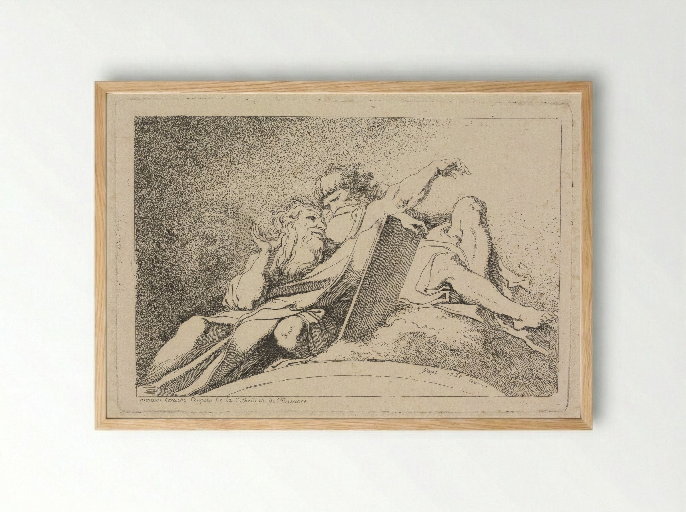 The Two Prophets - Jean-Honoré Fragonard - Framed Print Wood