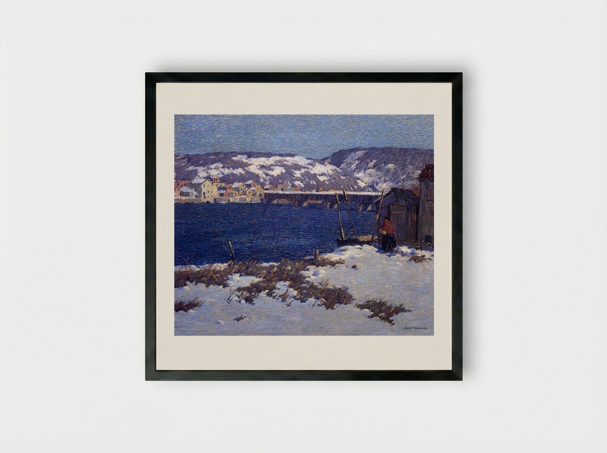 The Two Shores - Robert Spencer - Framed Print Black