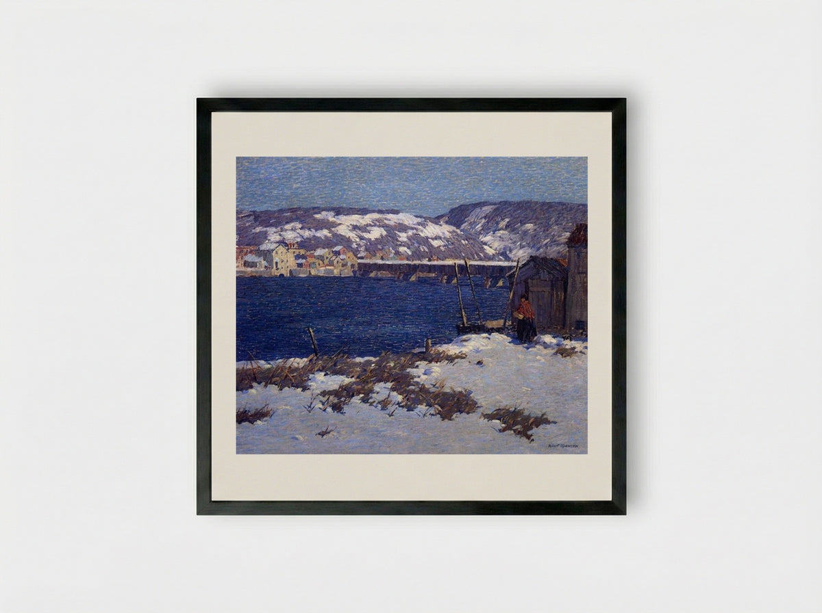 The Two Shores - Robert Spencer - Framed Print Black