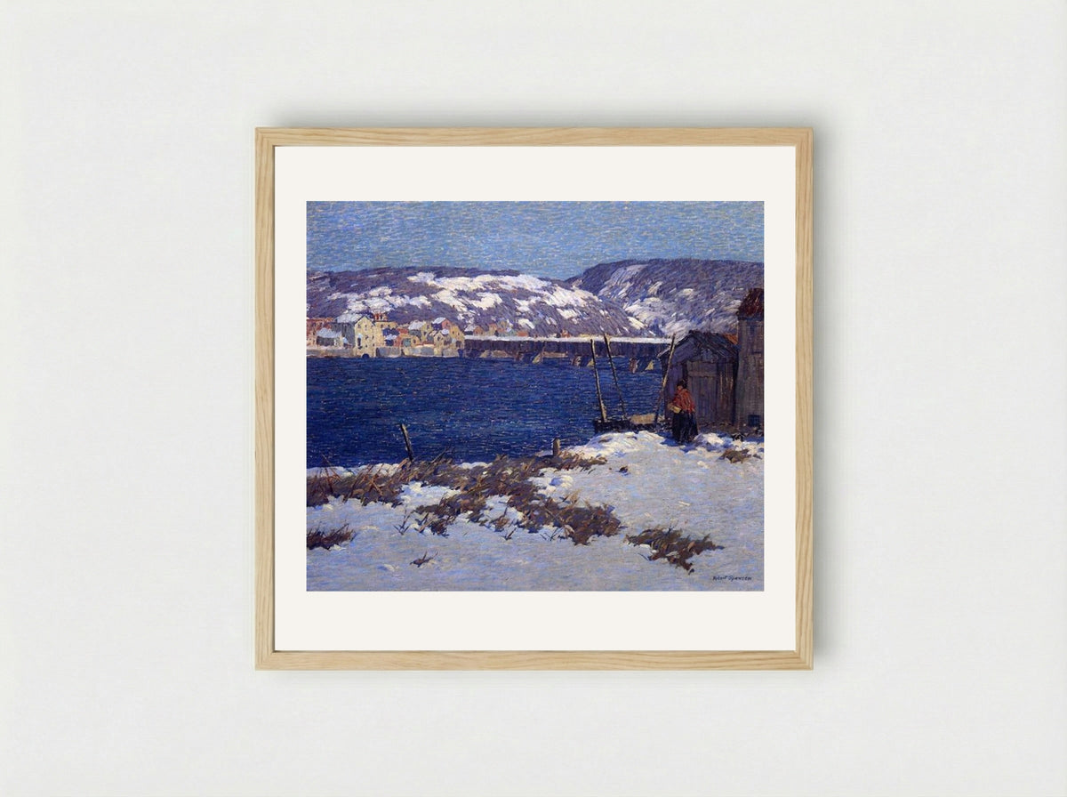 The Two Shores - Robert Spencer - Framed Print Wood