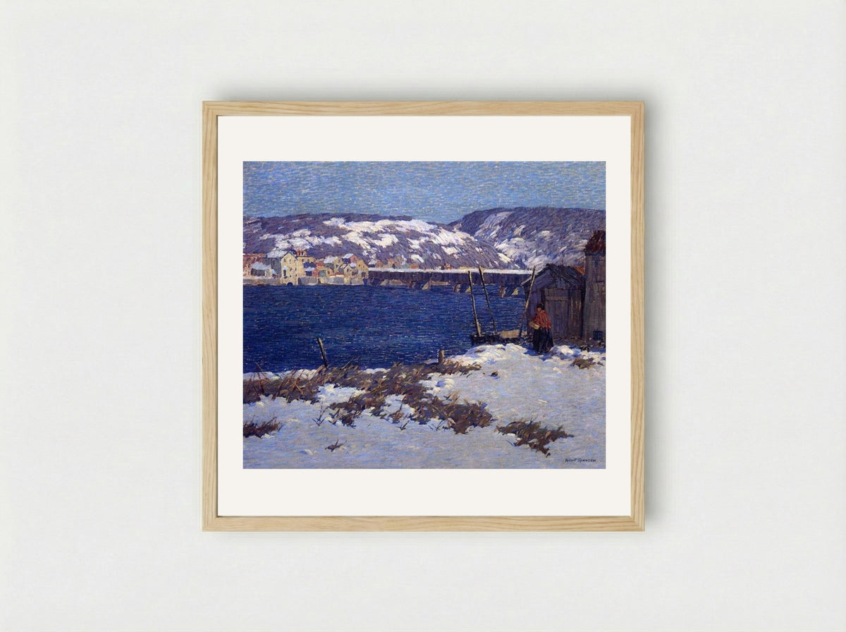 The Two Shores - Robert Spencer - Framed Print Wood
