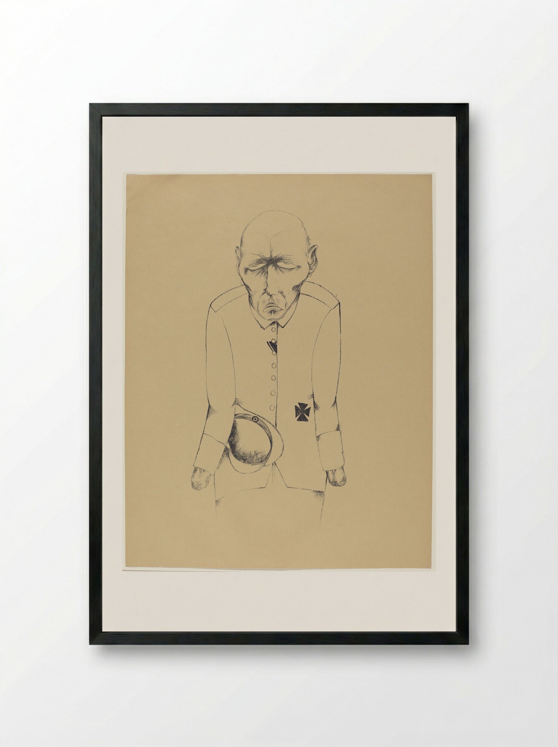 The Unemployed - Heinrich Hoerle - Framed Print Black
