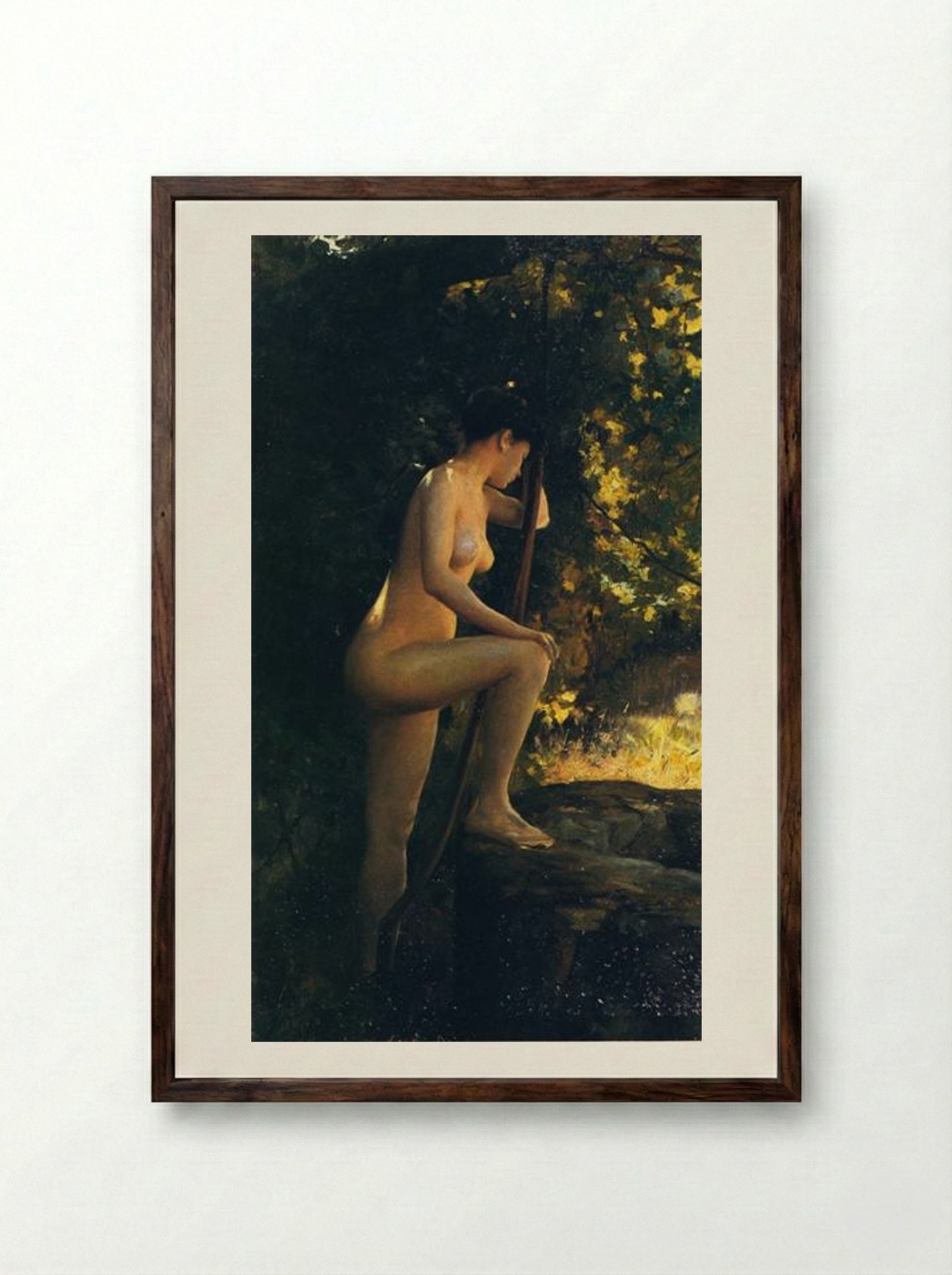 The Unfulfilled Wish - Julius LeBlanc Stewart - Framed Print Dark Wood