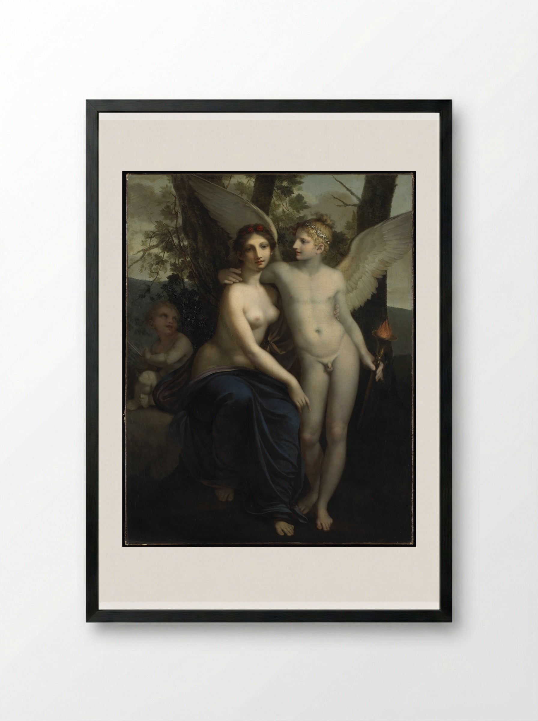 The Union of Love and Friendship - Pierre-Paul Prud'hon - Framed Print Black