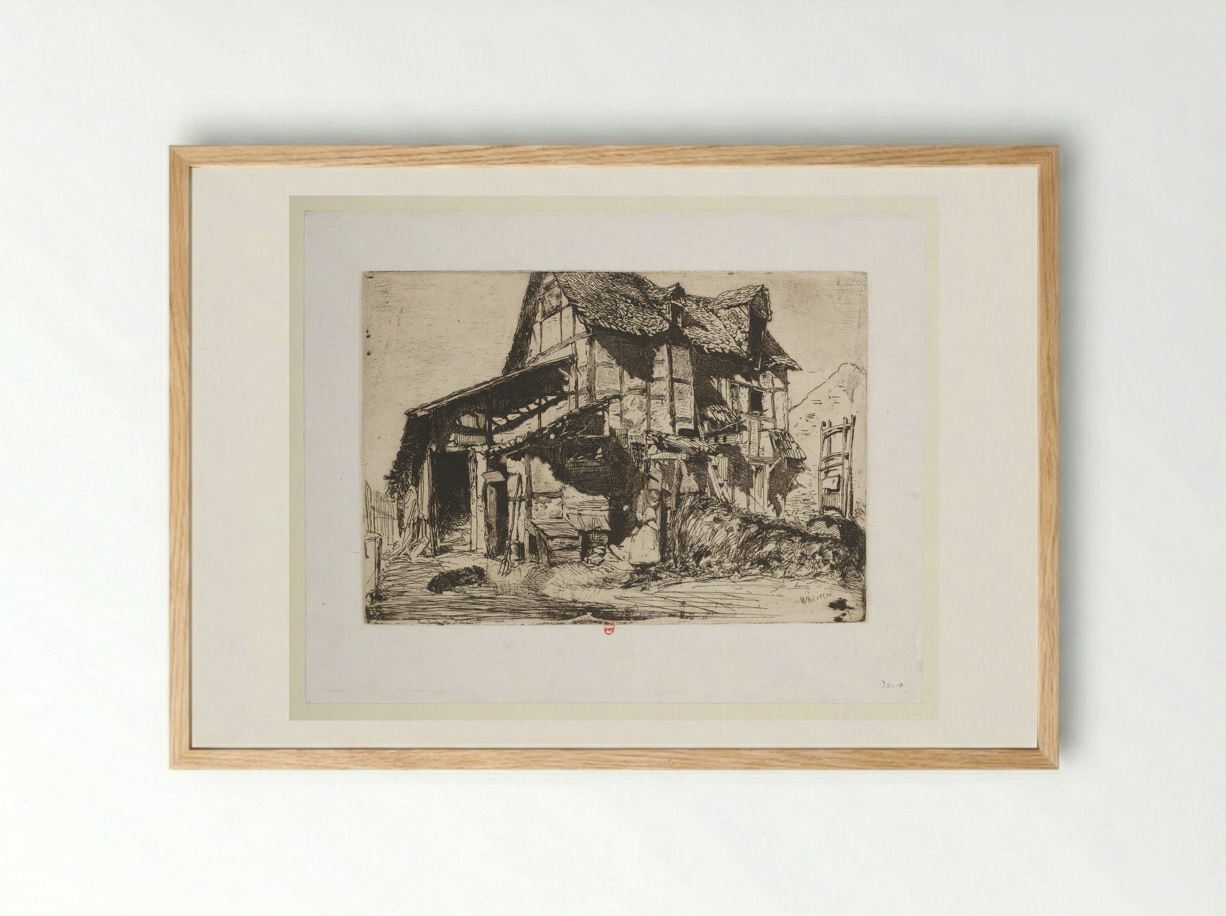 The Unsafe Tenement - James Abbott McNeill Whistler - Framed Print Wood