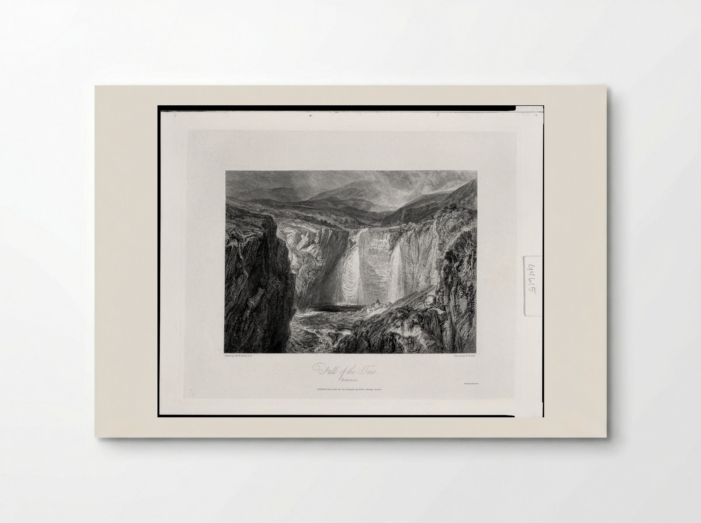The Upper Falls of the Tees, Yorkshire - Edward Goodall - Poster