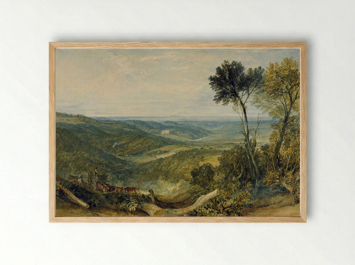 The Vale of Ashburnham - J.M.W. Turner - Framed Print Wood