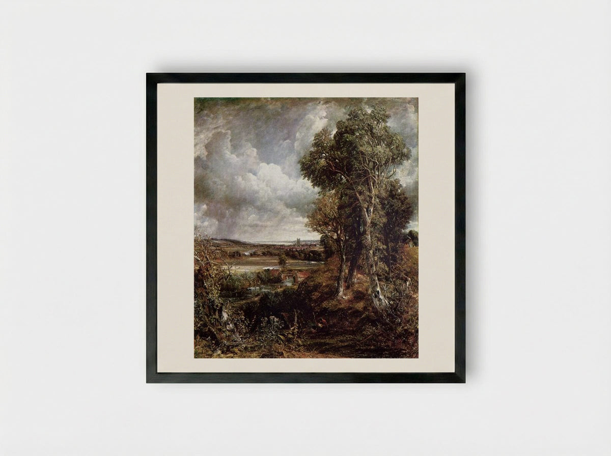 The Vale of Dedham - John Constable - Framed Print Black