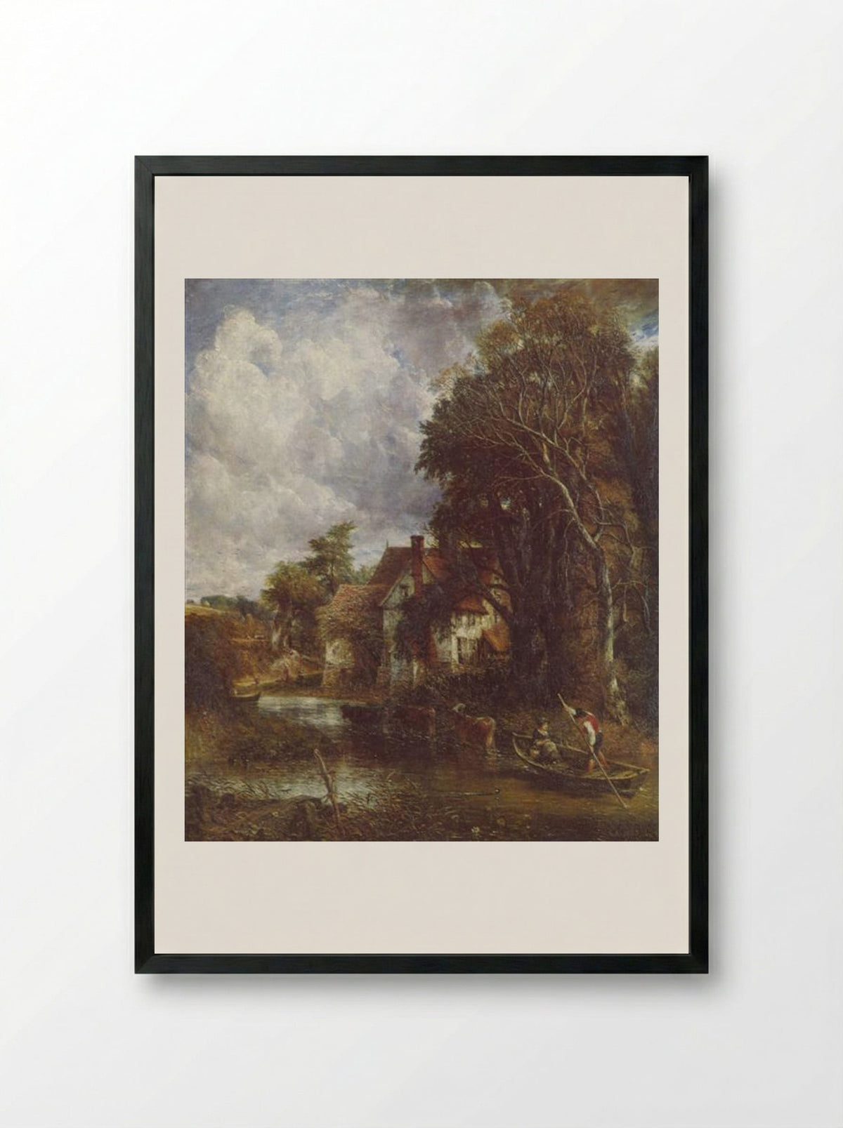 The Valley Farm - John Constable - Framed Print Black