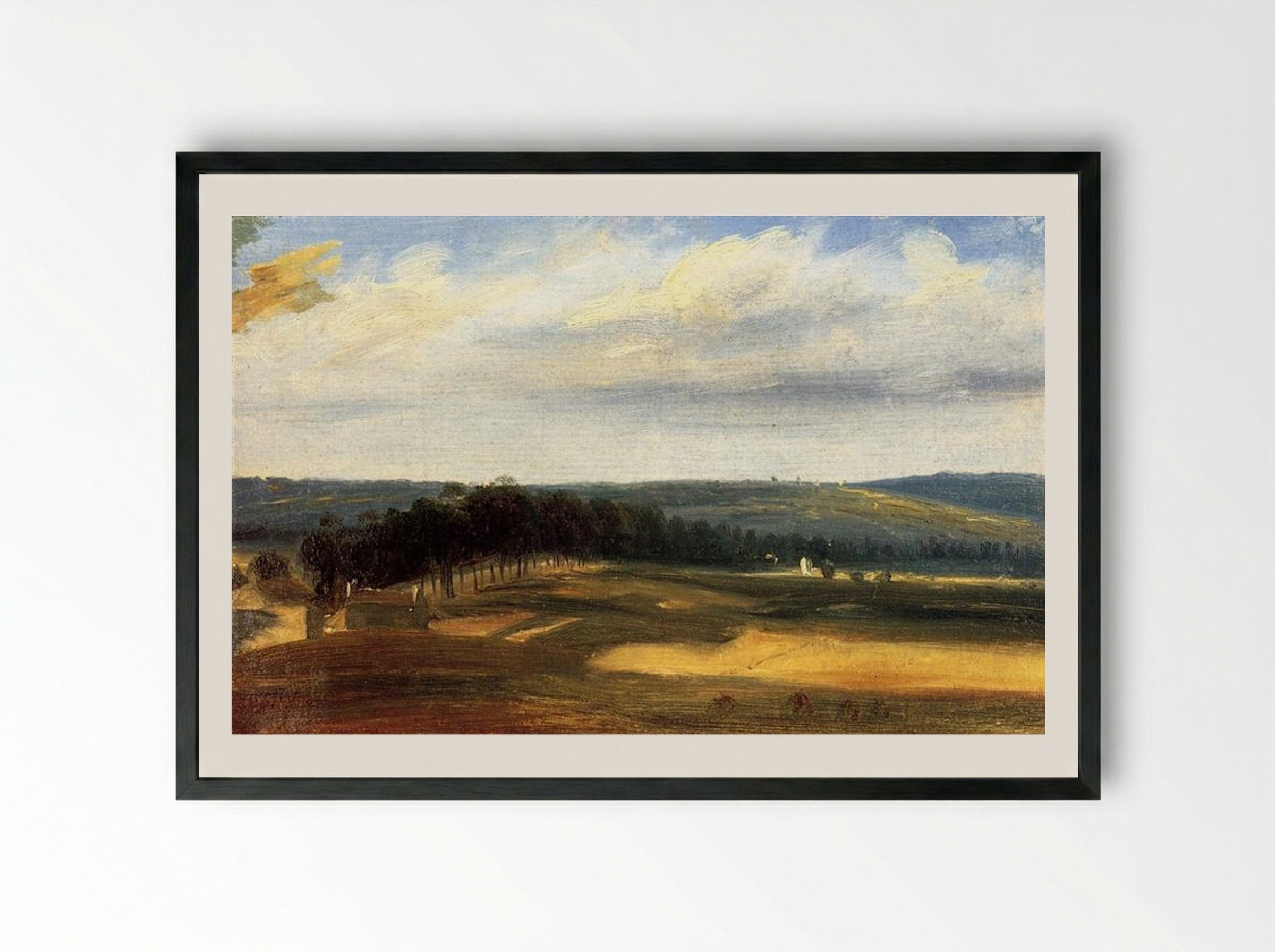 The Valley of the Bièvre near Paris - Théodore Rousseau - Framed Print Black