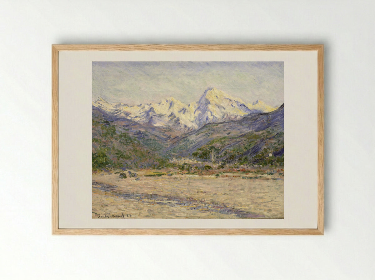 The Valley of the Nervia - Claude Monet - Framed Print Wood