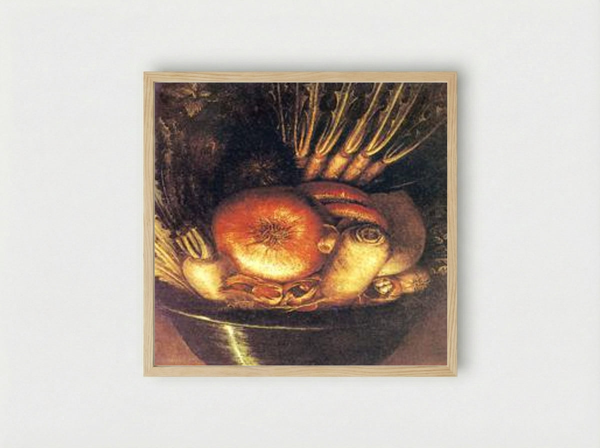 The Vegetable Bowl - Giuseppe Arcimboldo - Framed Print Wood