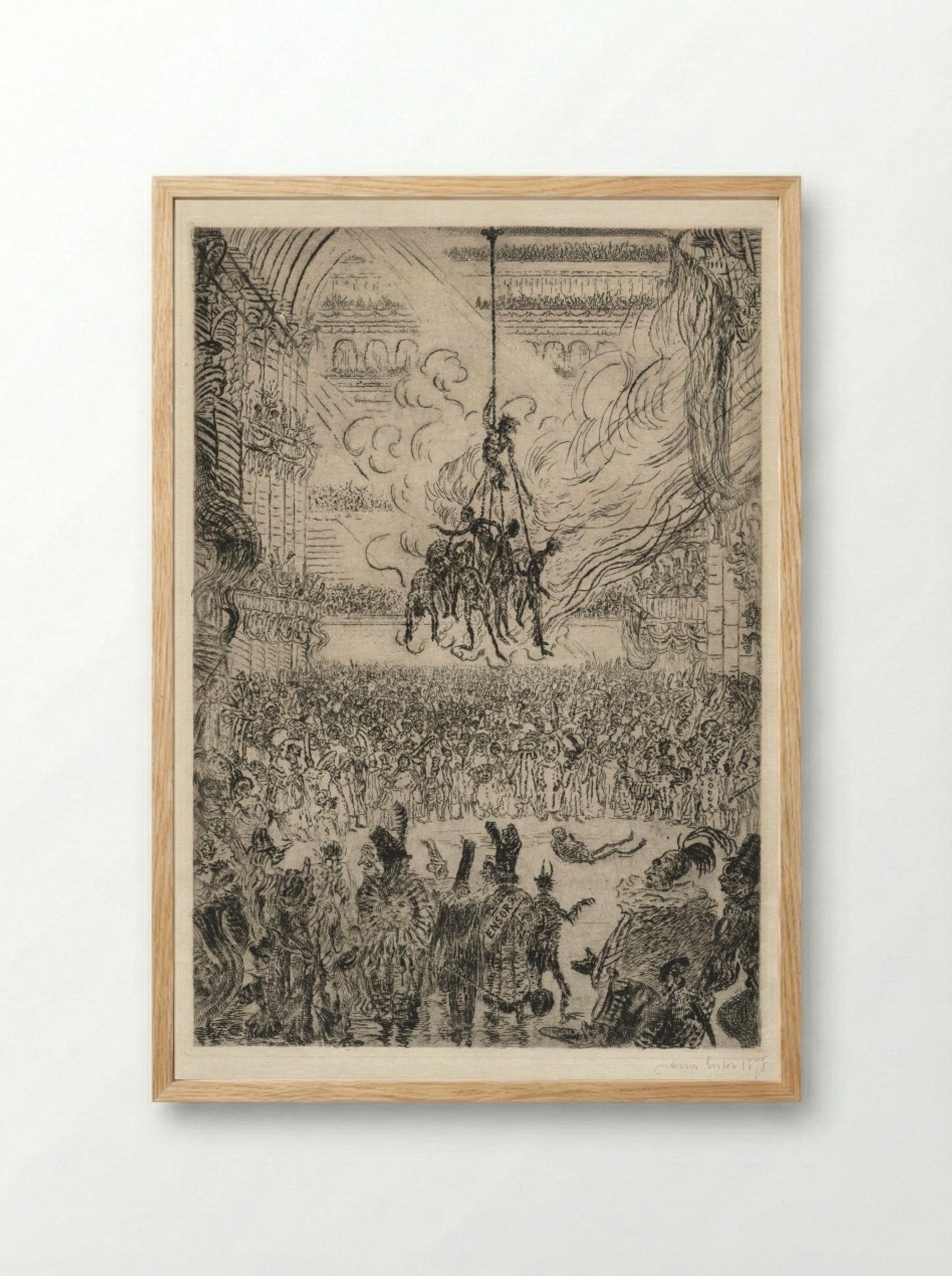 The Vengeance of Hop-Frog - James Ensor - Framed Print Wood