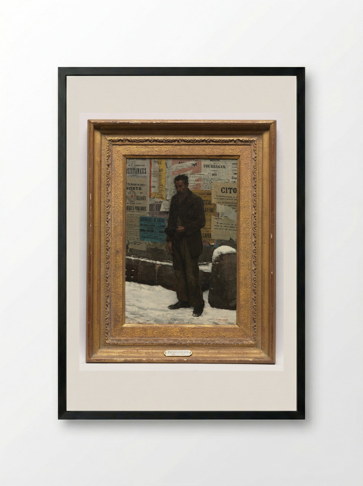 The Veteran - Marie-François Firmin-Girard - Framed Print Black