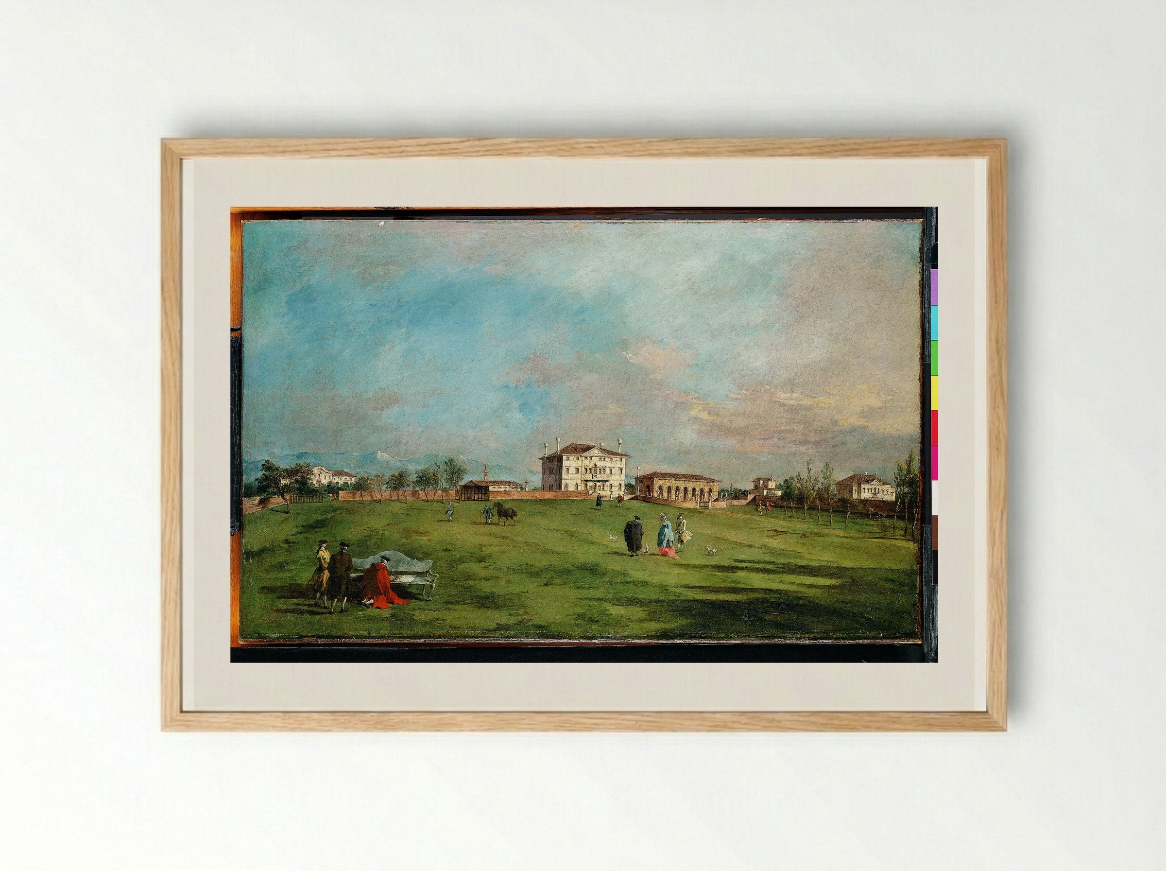The Villa Loredan, Paese - Francesco Guardi - Framed Print Wood