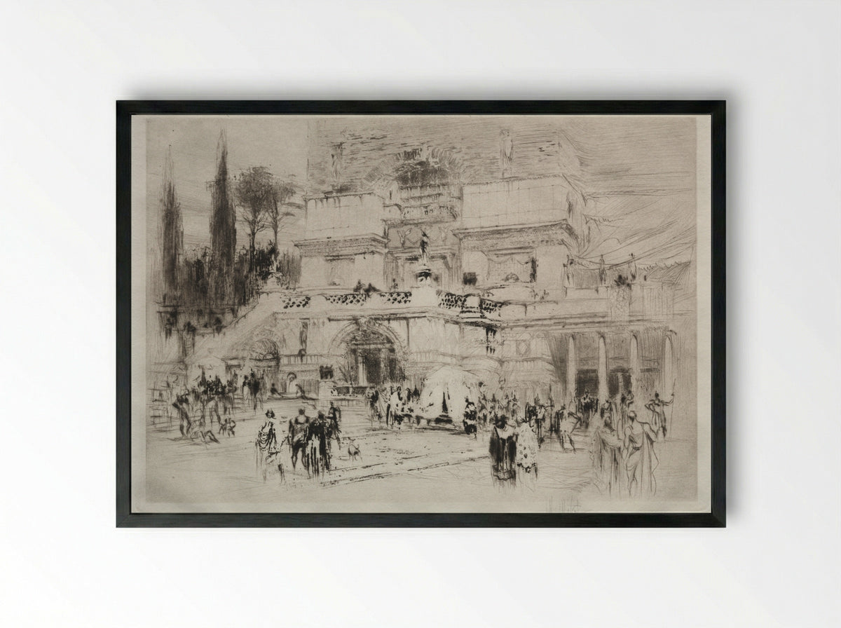 The Villa Quintillii - William Walcot - Framed Print Black