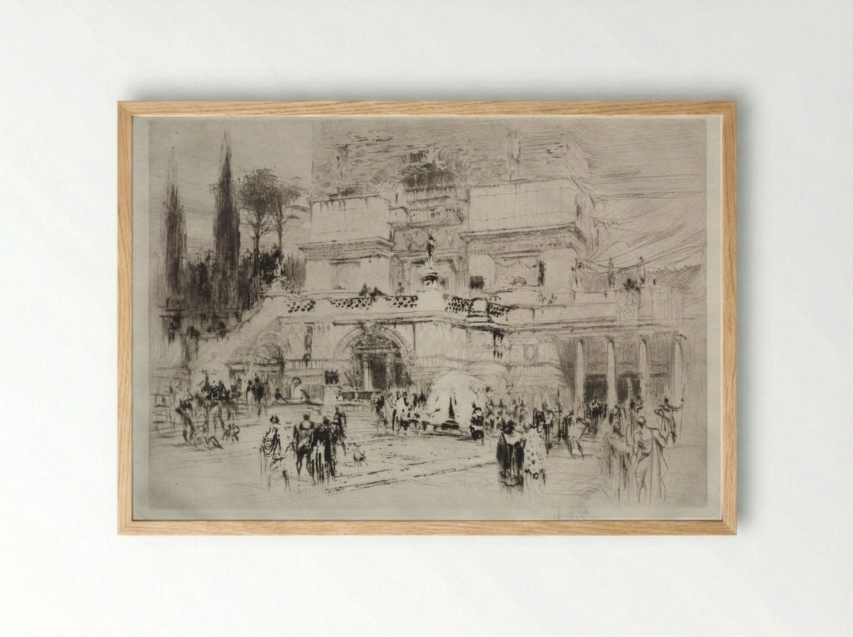 The Villa Quintillii - William Walcot - Framed Print Wood