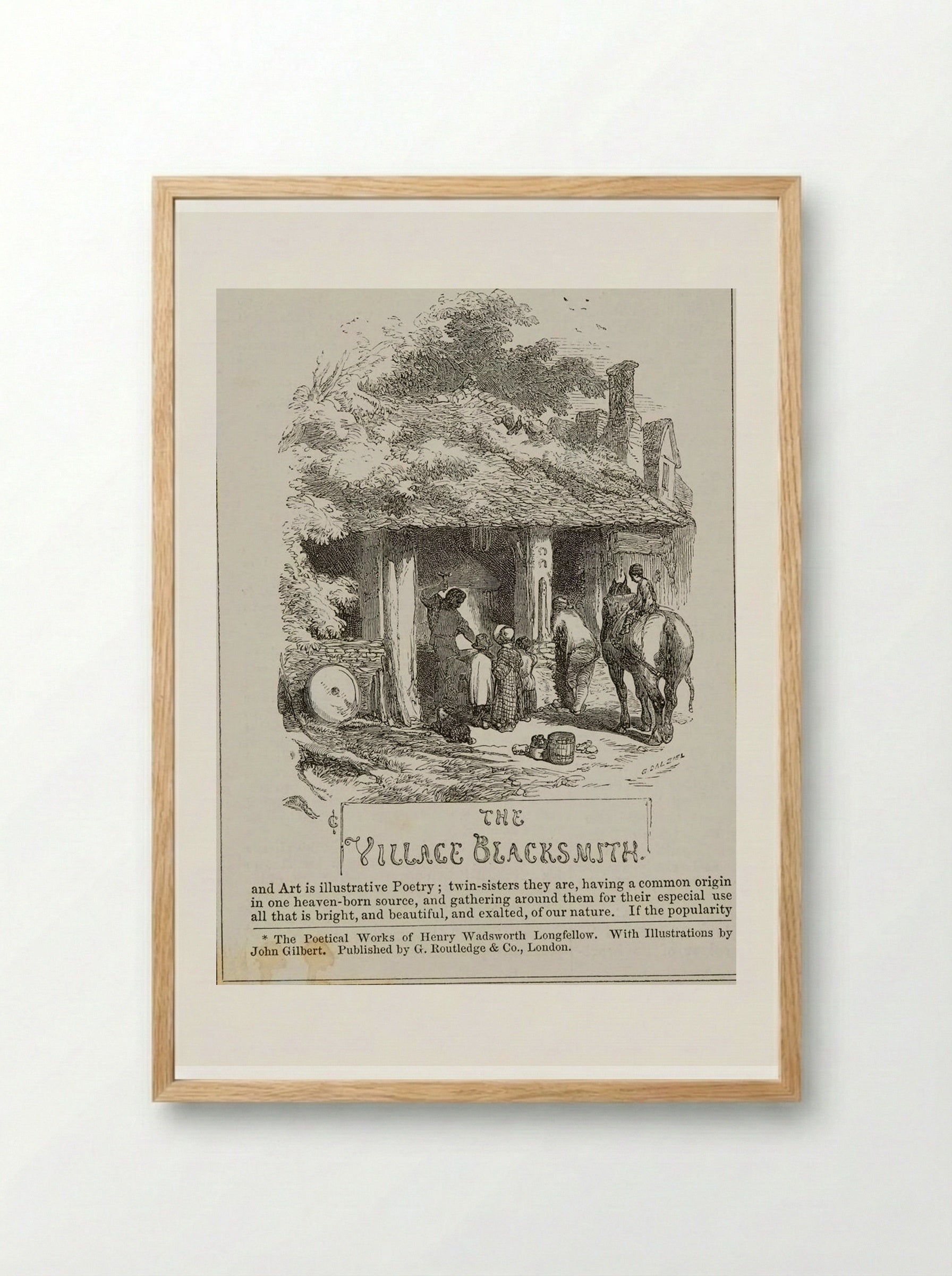 The Village Blacksmith - Edward Dalziel - Framed Print Wood