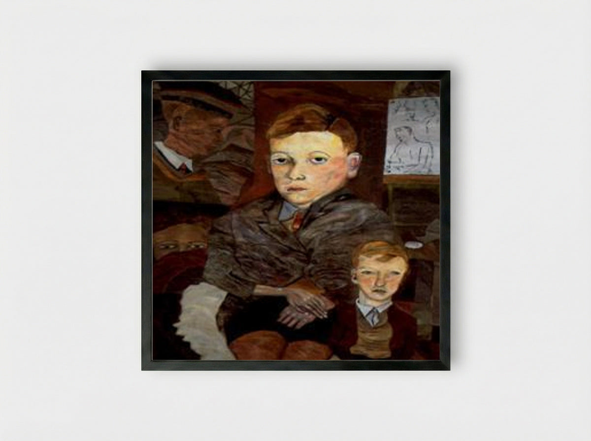 The Village Boys - Lucian Freud - Framed Print Black