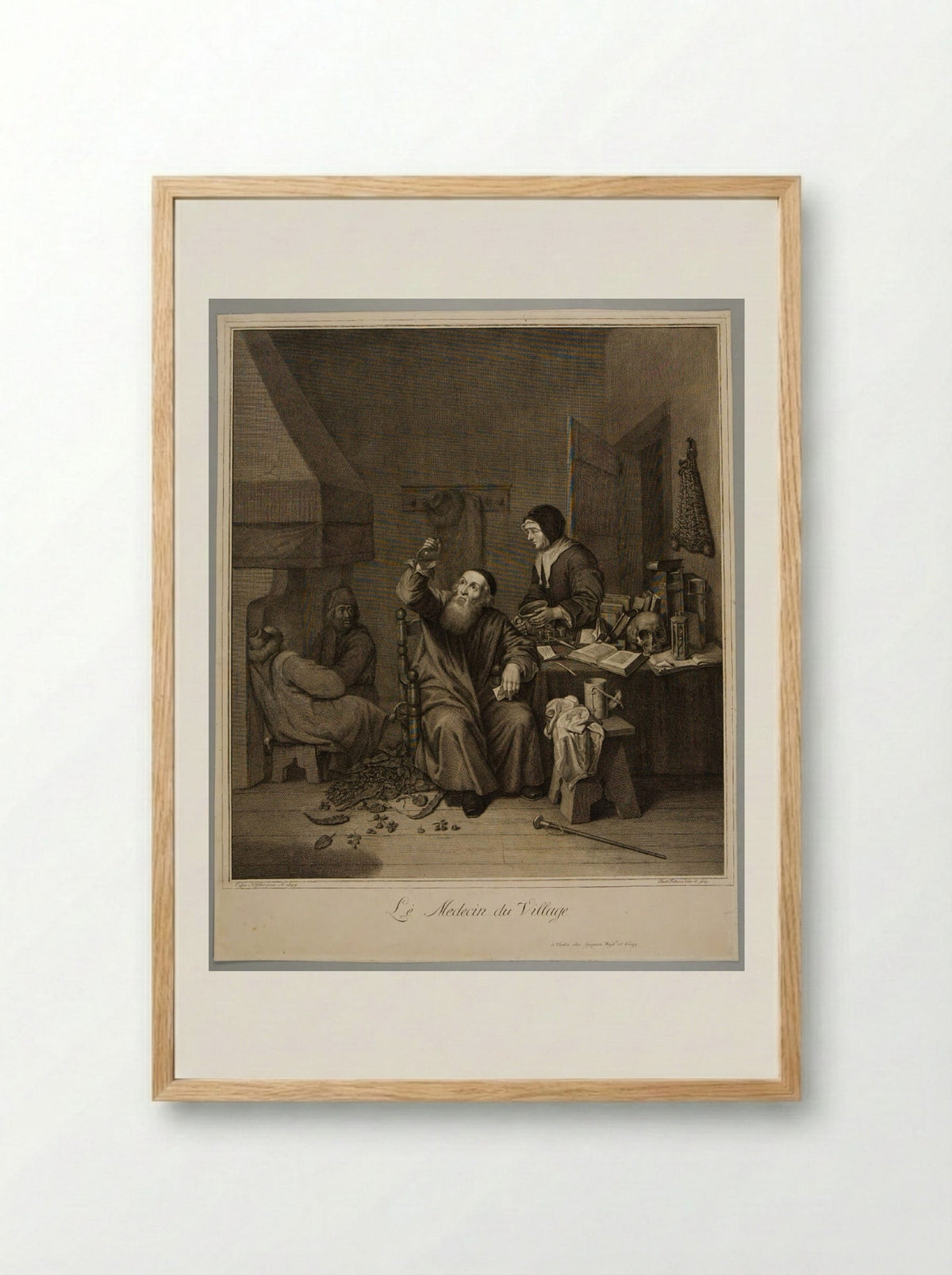 The Village Doctor - Jakob Folkema - Framed Print Wood