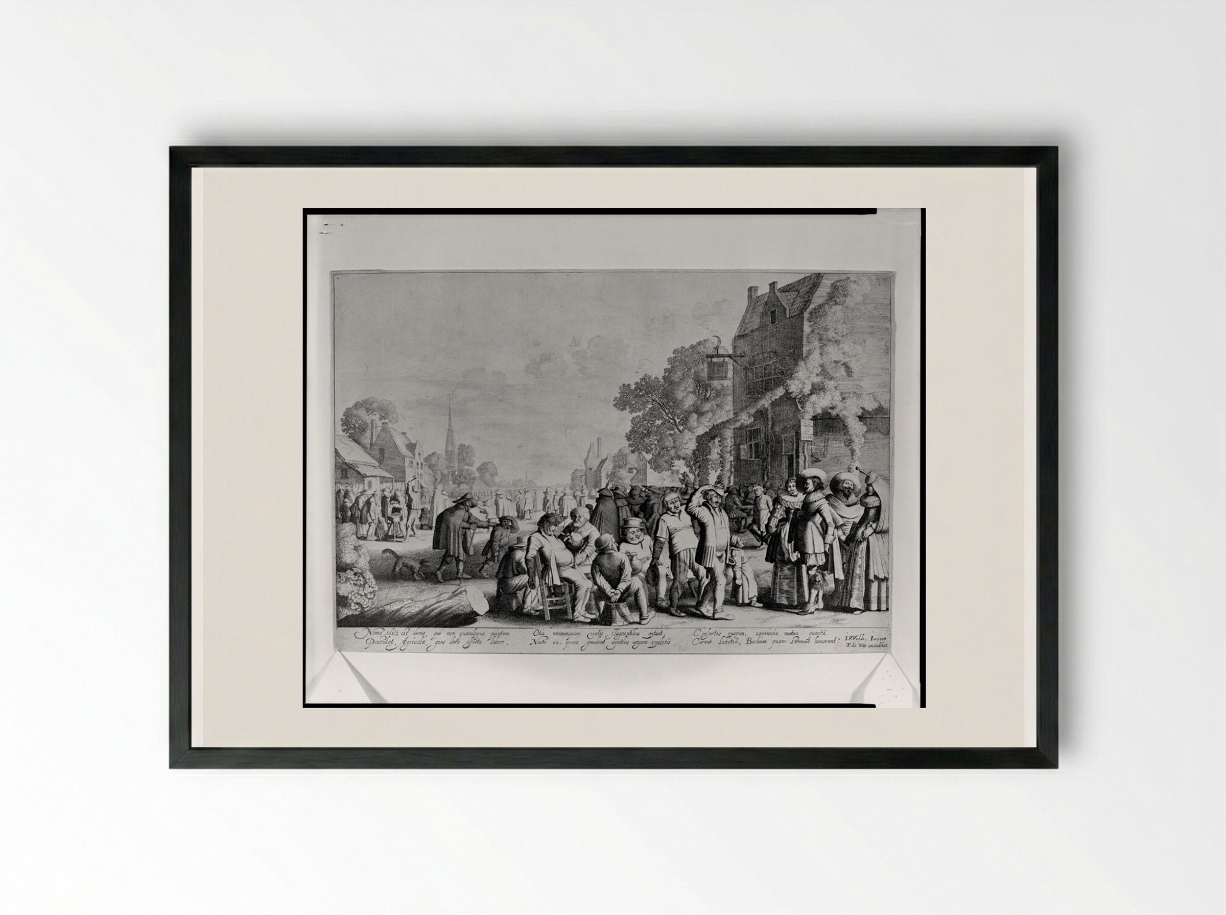 The Village Festival - Jan van de Velde II - Framed Print Black