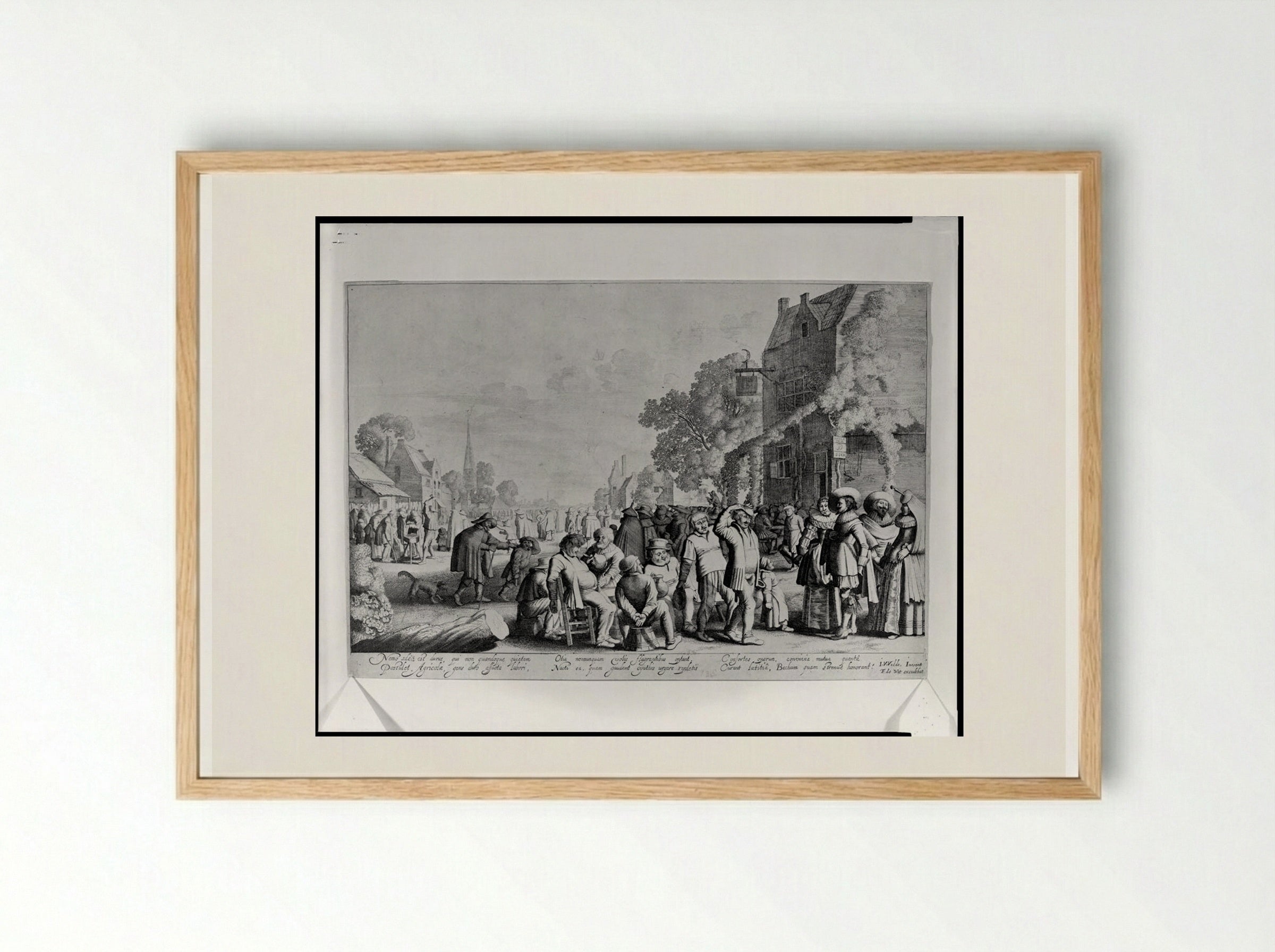 The Village Festival - Jan van de Velde II - Framed Print Wood