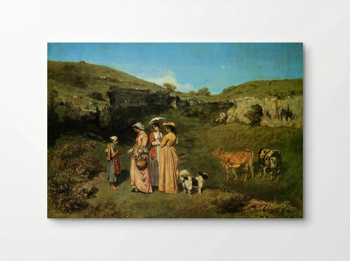 The Village Maidens - Gustave Courbet - Poster