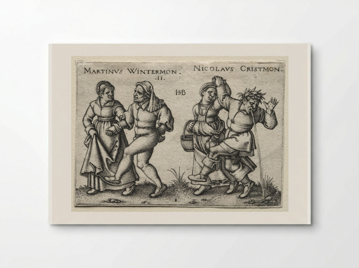 The Village Wedding: Martinus Wintermon and Nicolaus Cristmon - Hans Sebald Beham - Poster