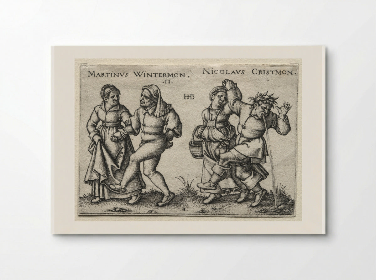 The Village Wedding: Martinus Wintermon and Nicolaus Cristmon - Hans Sebald Beham - Poster