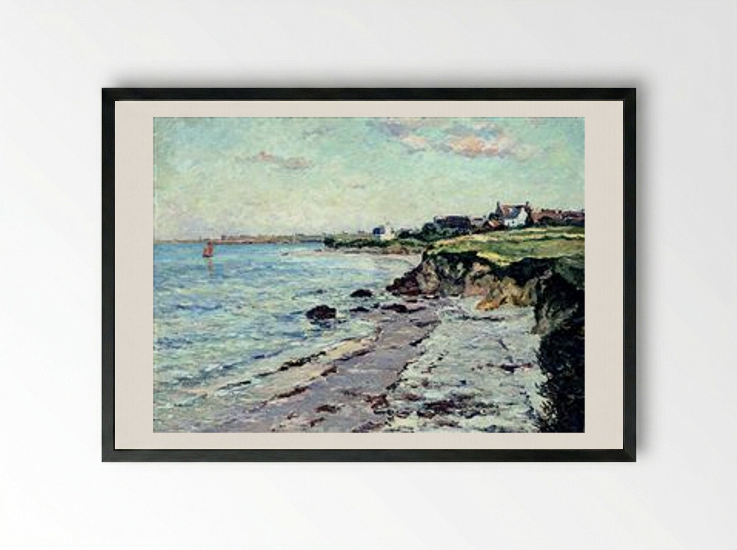 The Village of Kerhostin - Maxime Maufra - Framed Print Black