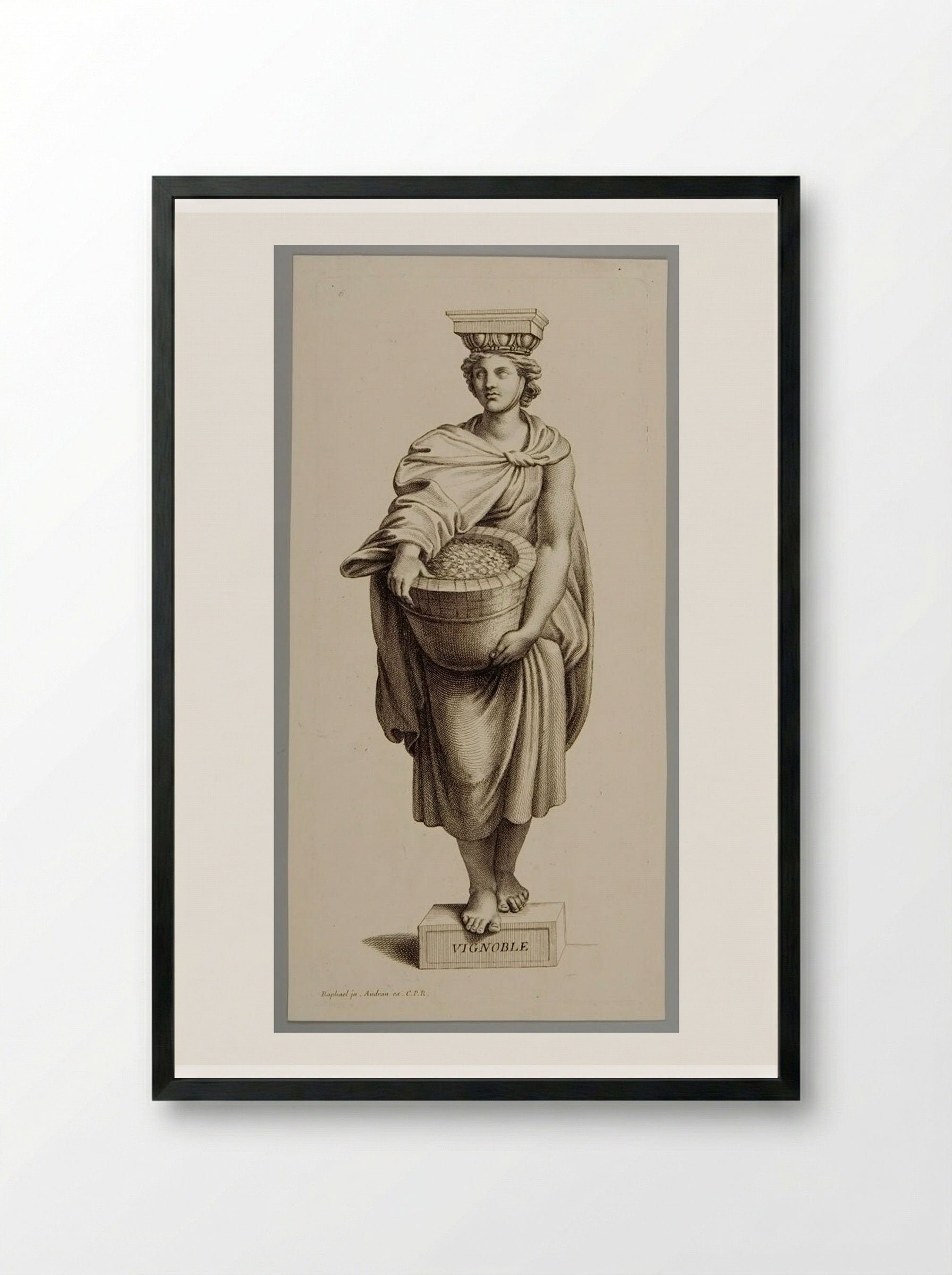 The Vineyard - Gérard Audran - Framed Print Black