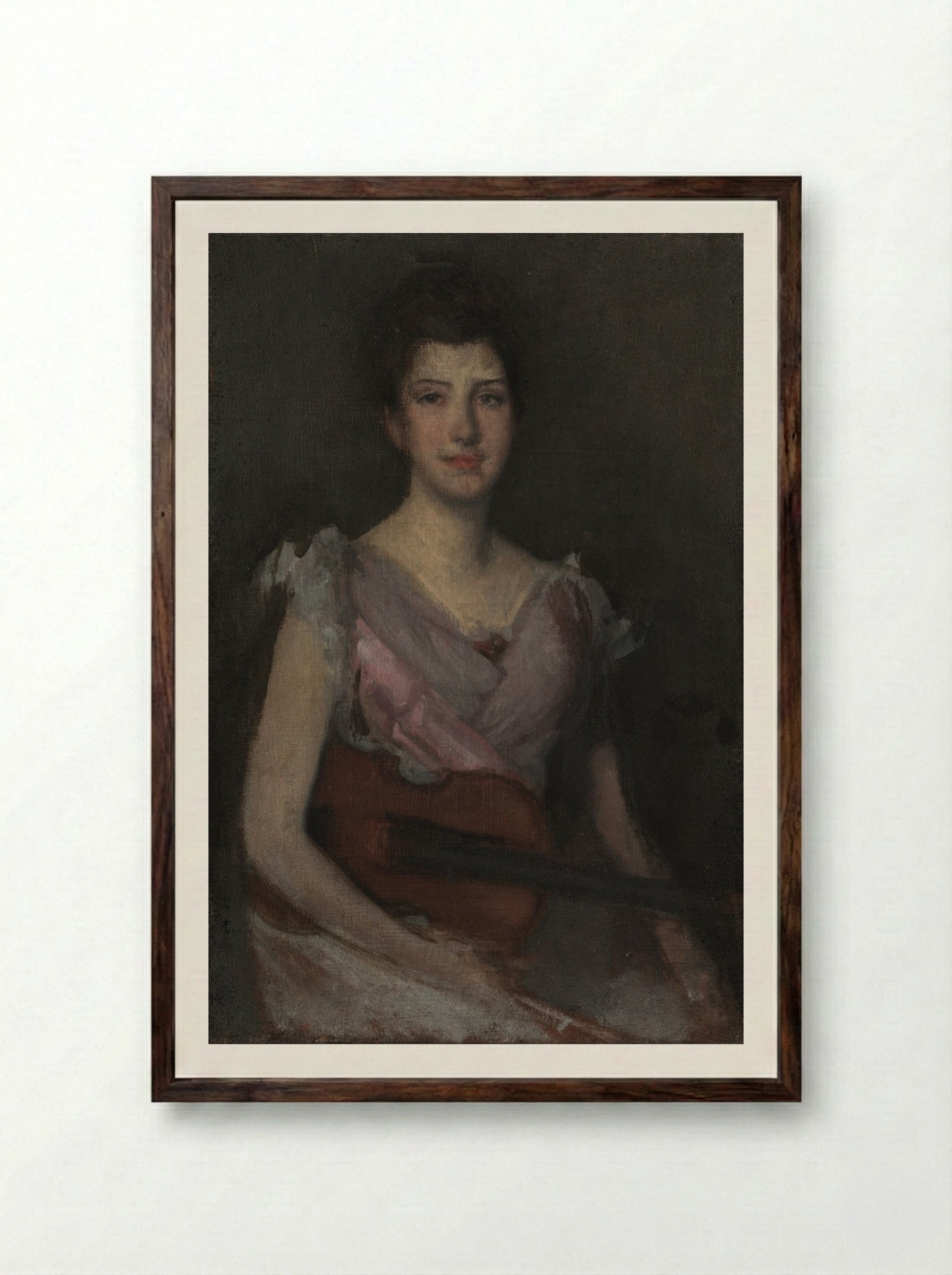 The Violin Player - James McNeill Whistler - Framed Print Dark Wood