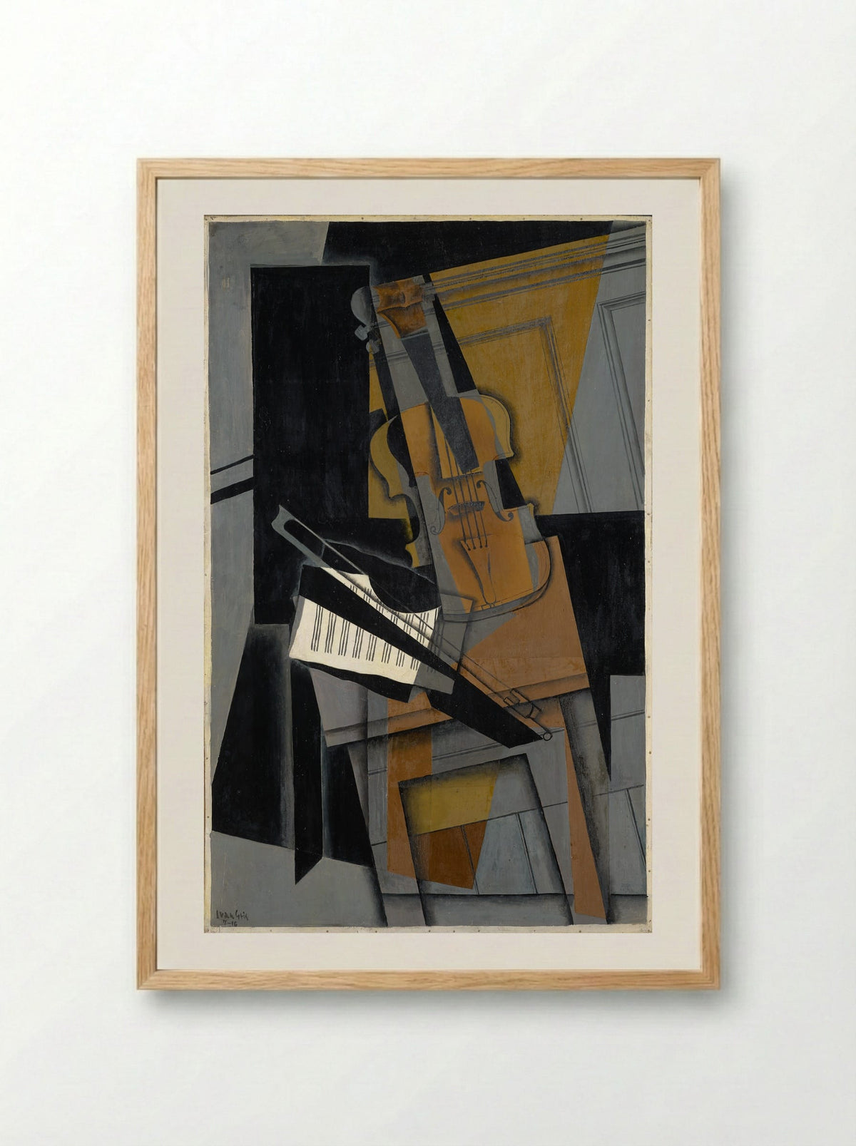 The Violin - Juan Gris - Framed Print Wood