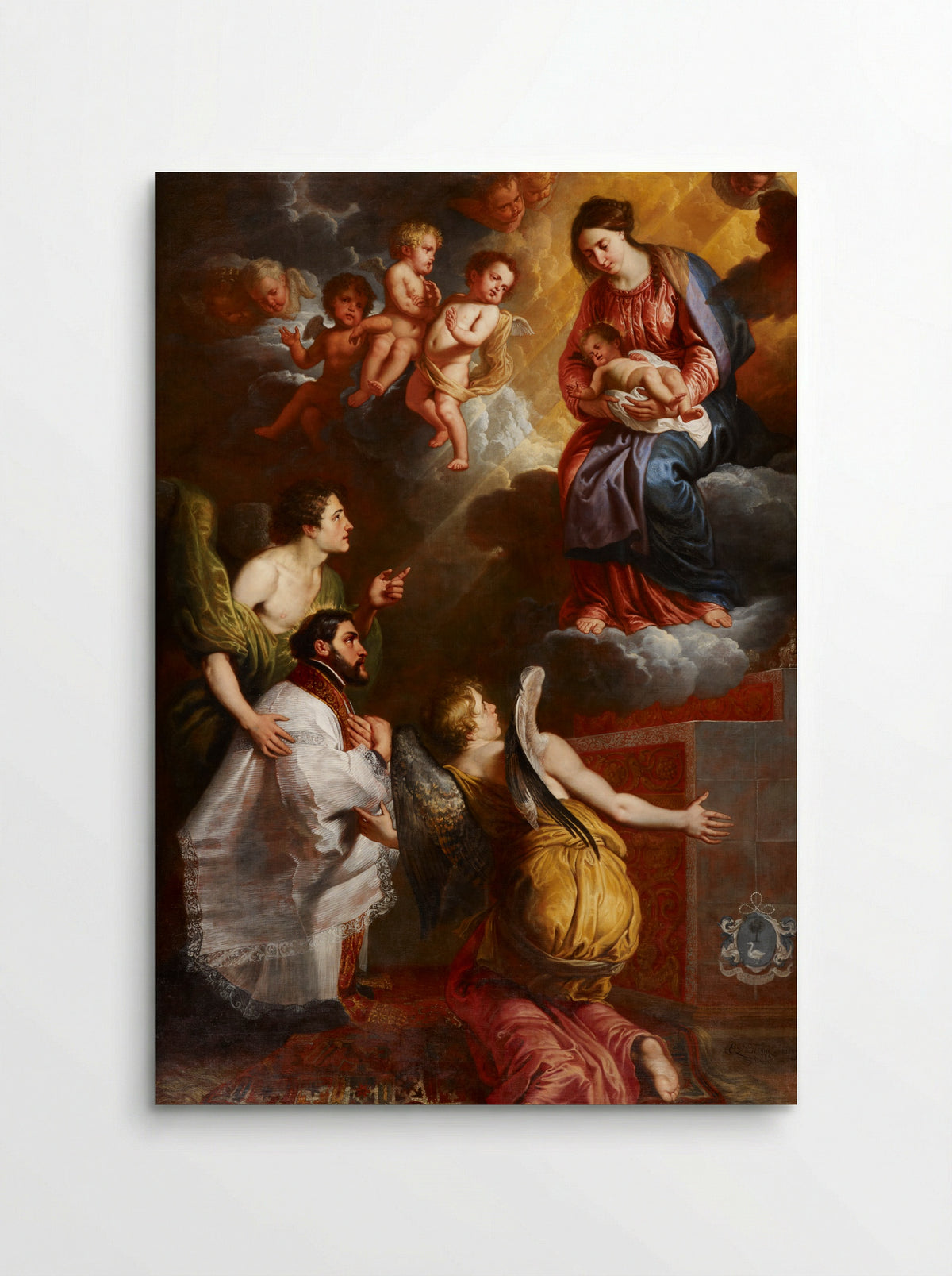 The Virgin Appearing to Saint Bonaventure - Erasmus Quellinus II - Poster