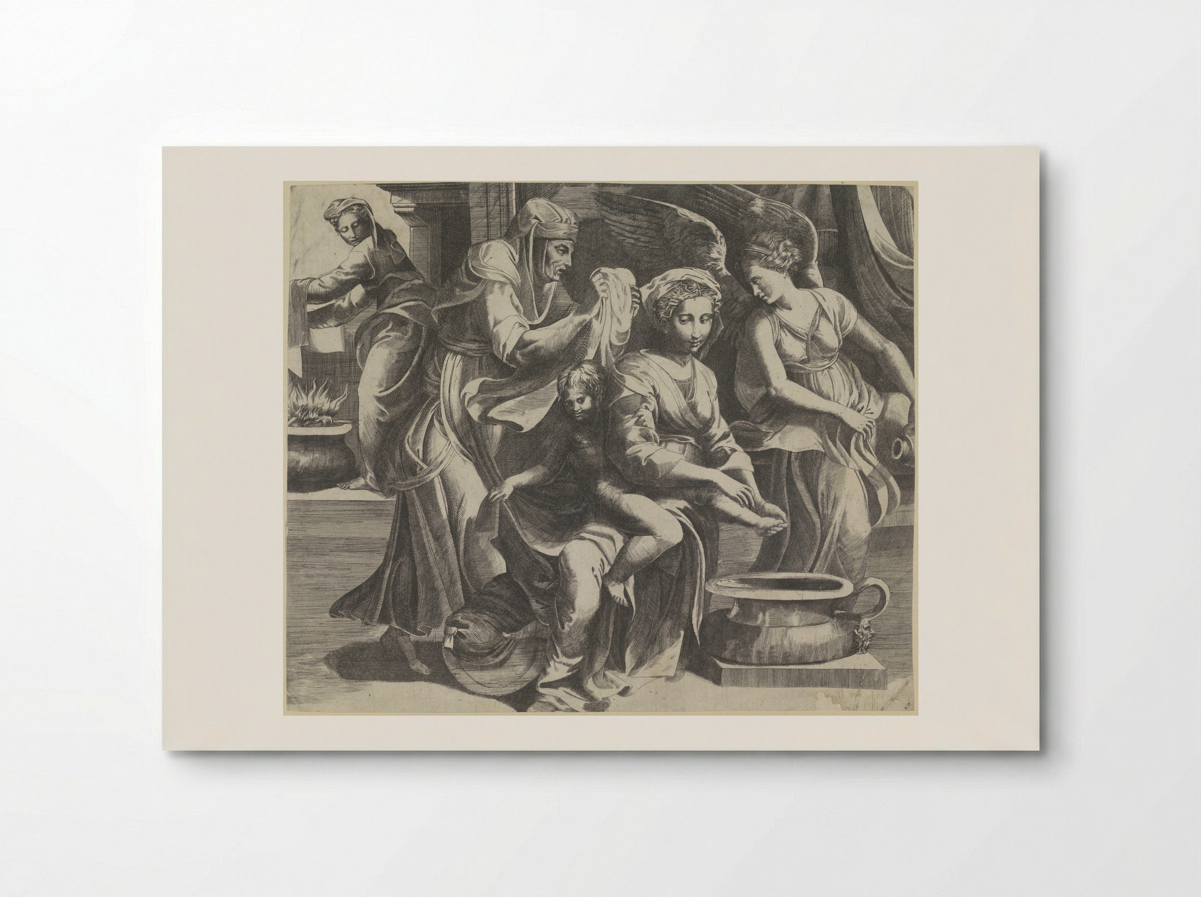 The Virgin Washing the Feet of the Christ Child - Giulio Bonasone - Poster