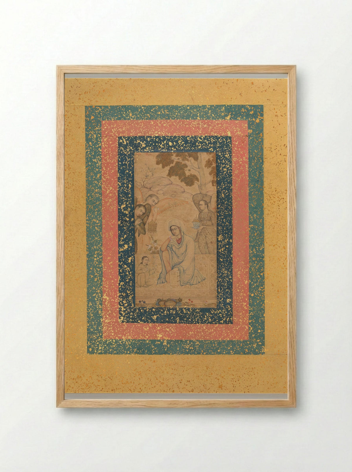 The Virgin and Child Attended by Angels - Manohar - Framed Print Wood