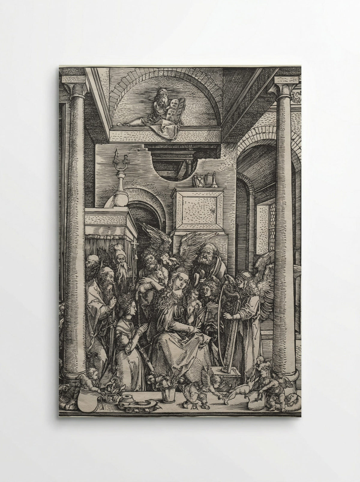 The Virgin and Child Surrounded by Saints and Angels - Albrecht Dürer - Poster