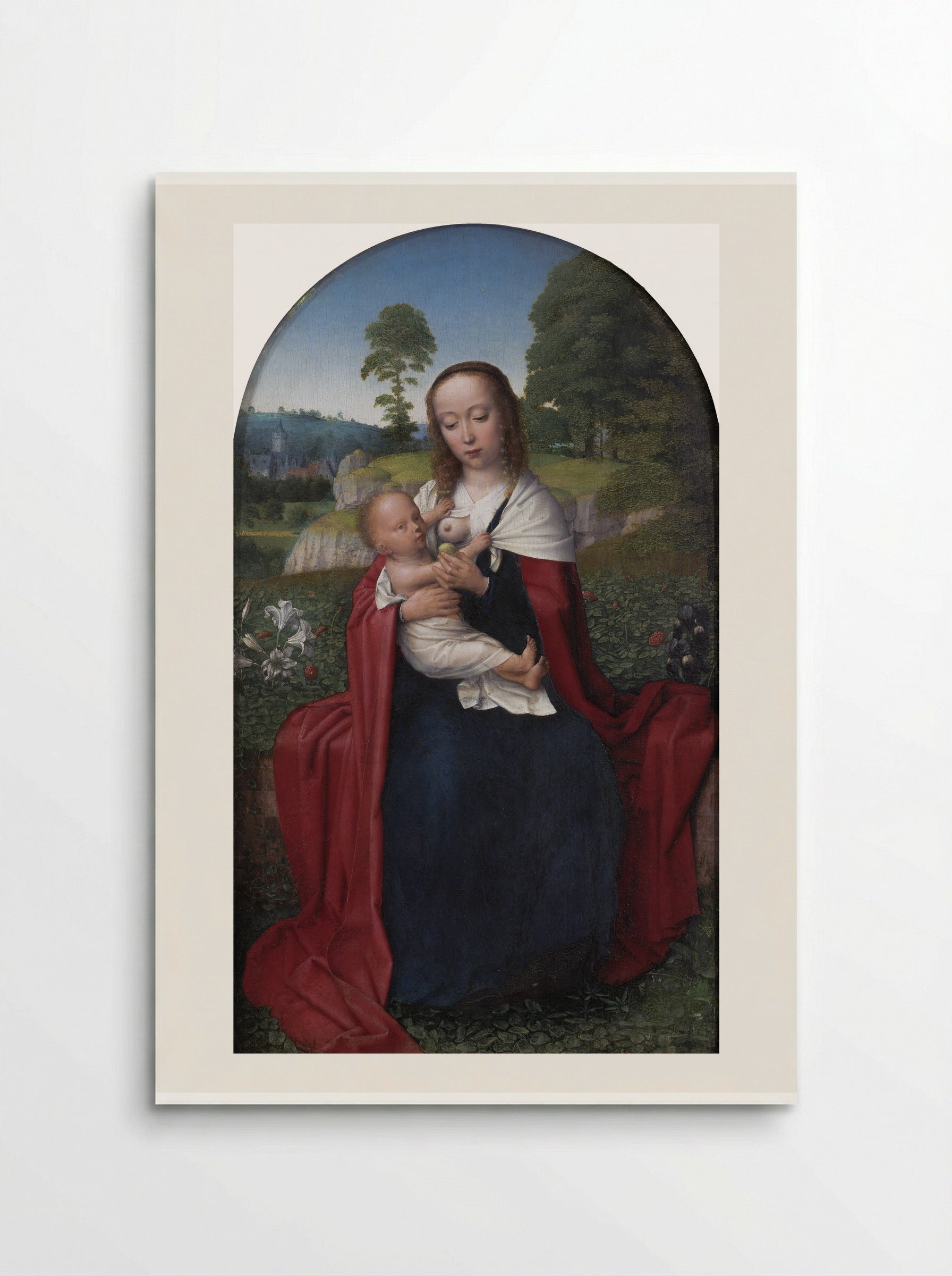 The Virgin and Child in a Landscape - Gerard David - Poster